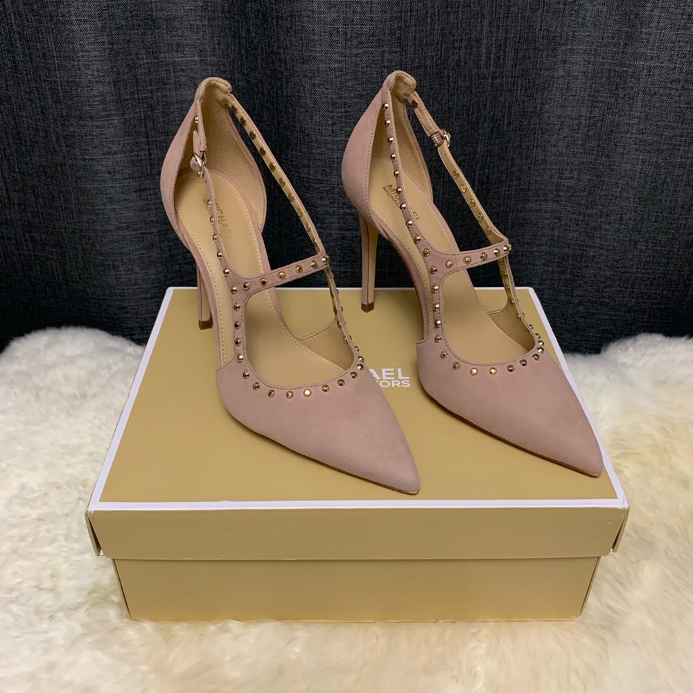 Michael Kors Ava Suede Studded Pumps